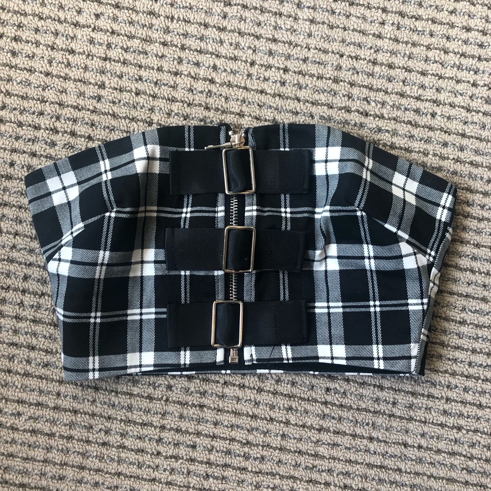 I.AM.GIA. Plaid Heist Crop Top
